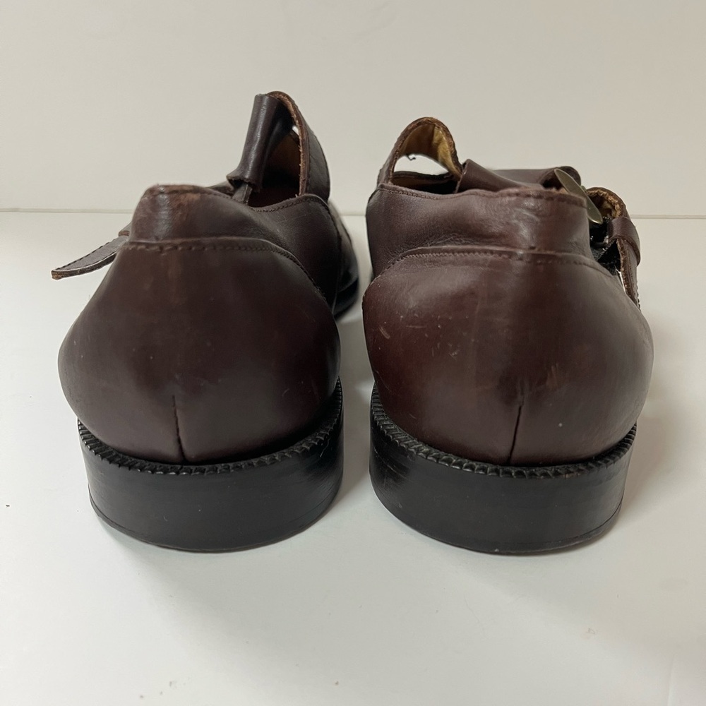 Coach Mens Dark Brown Leather Fisherman Sandals 11.5D - Picture 4 of 11